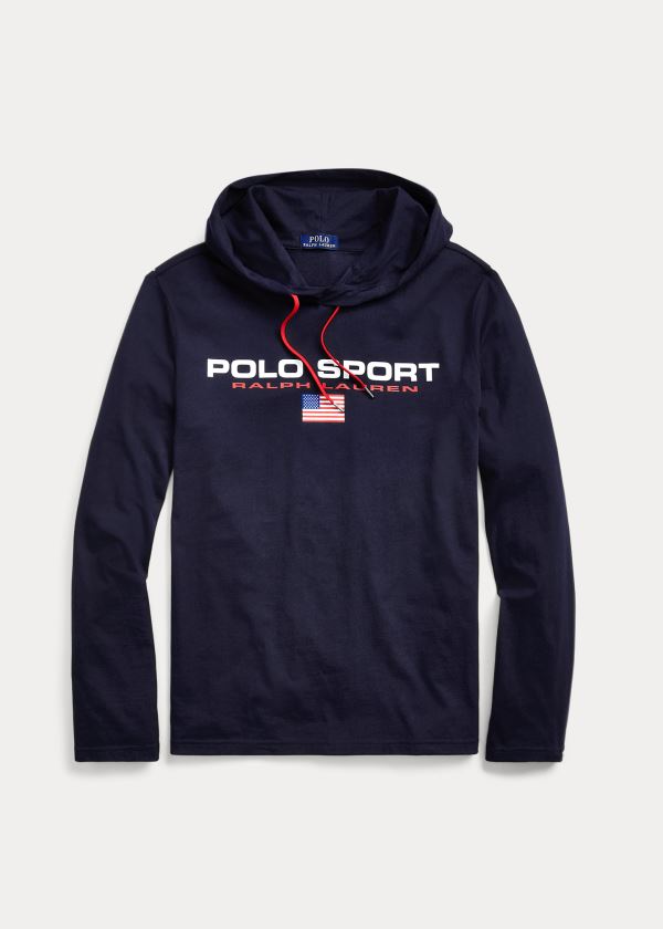 Men's Polo Ralph Lauren Polo Sport Hooded T Shirts | 064391FMY